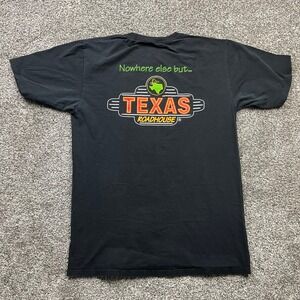 Texas Roadhouse T Shirt Mens Large Black Graphic Short Sleeve Restaurant Promo